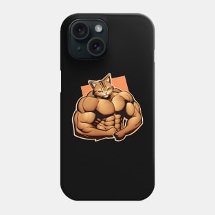 Cat Miaw Muscular Cute Gym Phone Case