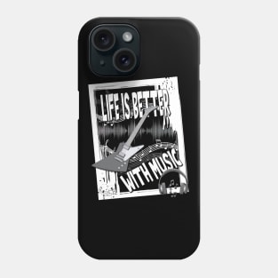 Life Is Better With Music Notes Guitar Headphone Graphics Phone Case