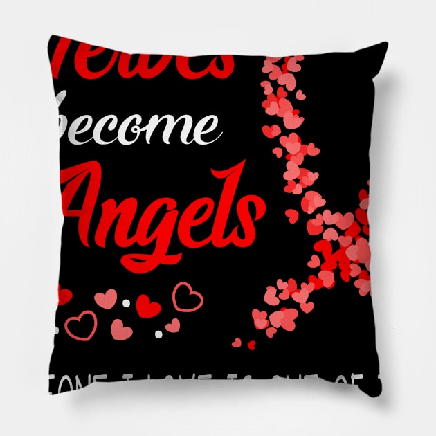 Real Heroes Become Angles Stroke Awareness Support Stroke Warrior Gifts Pillow by ThePassion99