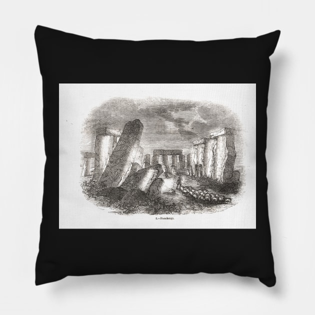 Stonehenge prehistoric monument, England Pillow by artfromthepast