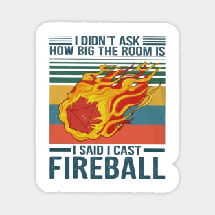 I Didn't Ask How Big The Room Is I Said I Cast Fireball Magnet