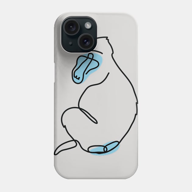 Blue Face Baboon Phone Case by spncr