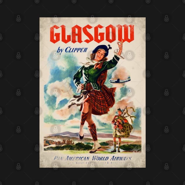 Retro poster - travel - vintage - Glasgow by Labonneepoque