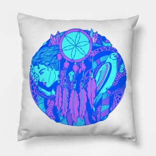 Blue Dream Falcon Pillow