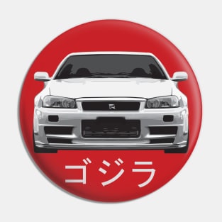 Nissan Skyline GTR R34 - Godzilla Design Pin