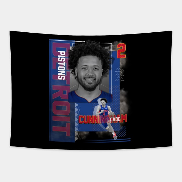 Detroit Pistons Cade Cunningham 2 Tapestry by today.i.am.sad