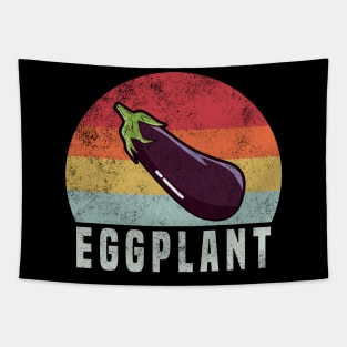 Eggplant Retro Vintage 1970's Tapestry