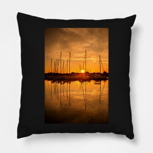 Sunset at the marina of Lefkada Pillow