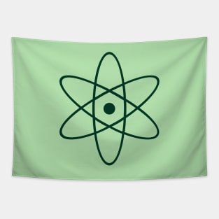 Atom Dark Green Pattern Tapestry