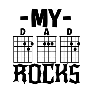 My DAD Rocks, Musician Dad, Guitarist Dad, Father, Gifts, Funny T-Shirt