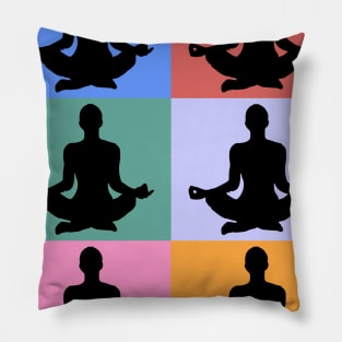 Meditation vintage Pillow