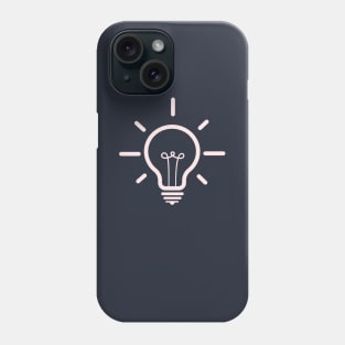 Minimal light bulb lit Phone Case