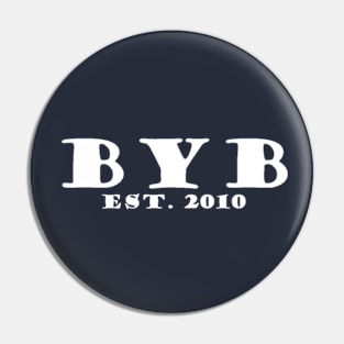 BYB Established 2010 Heart design Pin