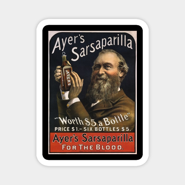 Vintage Ayer's Sarsaparilla Magnet by MasterpieceCafe