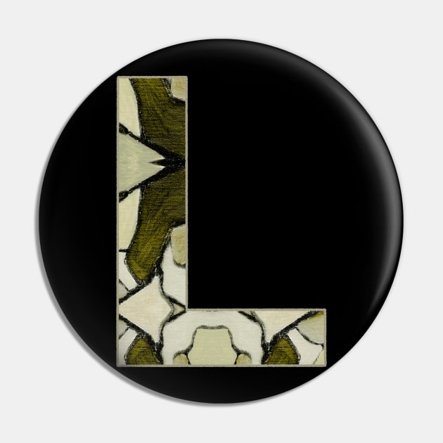 Letter L Monogram Initial Olive Green Pearl White Aesthetic Abstract Pattern Painting On Canvas Pin by Go Abstract Art