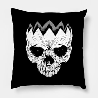 Skull - White Pillow