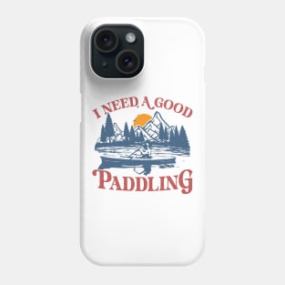 I Need A Good Paddling - Retro Sunset Canoe / Kayaking Phone Case