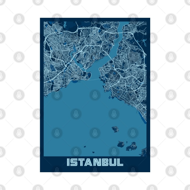 Istanbul - Turkey Peace City Map by tienstencil