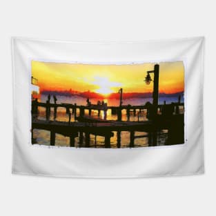 Kirkland Marina Sunset Tapestry