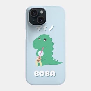 Kawaii dino boba Phone Case