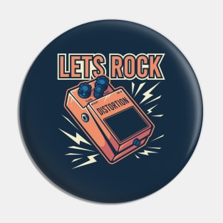 Lets Rock Guitar Distortion Pin