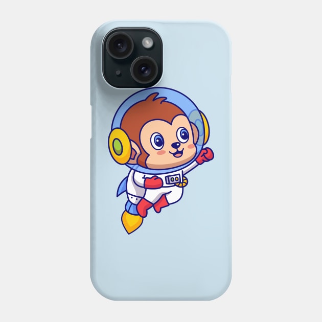 Flying Monkey Astronaut Phone Case by yellowline