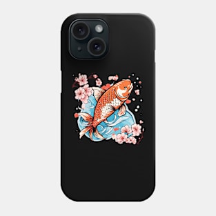 Cherry Blossom Koi Carp Fish Japanese Sakura Phone Case