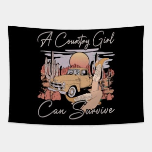 A Country Girl Can Survive Deserts Car Tapestry