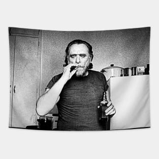 Charles Bukowski ))(( Poet and Novelist Fan Design Tapestry