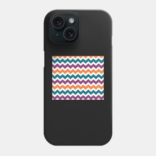 Orange Plum Blue Chevron Zigzag pattern Phone Case