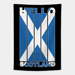 Hello Scotland Vertical Scotland Flag Tapestry