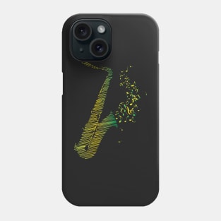 Creative Saxophone Art - Green Mix Phone Case