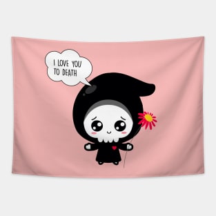 I love you to death - Funny Valentines Day Tapestry