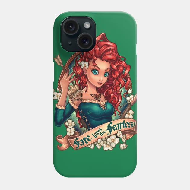 FATE LOVES THE FEARLESS Phone Case by Tim_Shumate_Illustrations