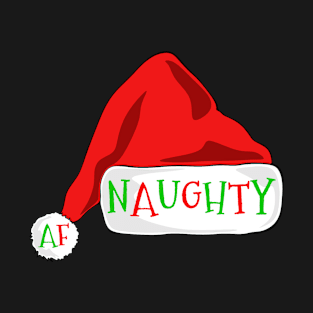 Naughty AF Santa's Hat T-Shirt