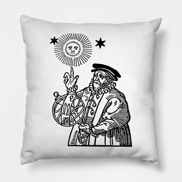 Medieval Astrologer / Astronomer Pillow by Desert Owl Designs