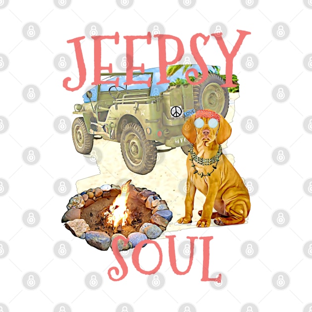 Jeepsy Soul Vizsla by Witty Things Designs