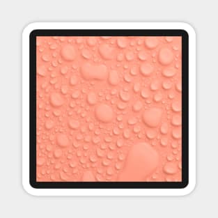 Peach Colored Background With Water Drops Magnet