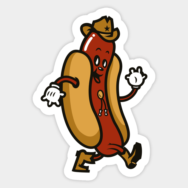 Holographic Furby Hotdog Cowboy Sticker 