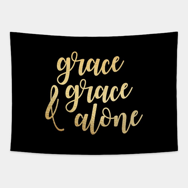 Grace and grace alone Tapestry by Dhynzz