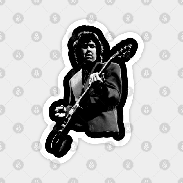 Gary Moore's Guitar Fire Celebrate the Fiery Music of a Guitar Virtuoso with a Stylish T-Shirt Magnet by Angel Shopworks