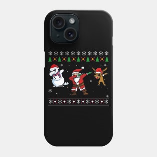 Dabbing Santa Ugly Sweater Phone Case