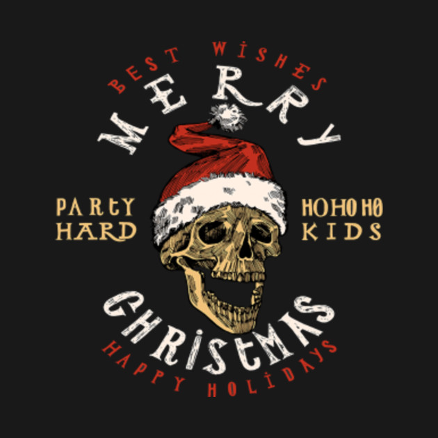 Merry Christmas Skull - Merry Christmas - T-Shirt | TeePublic