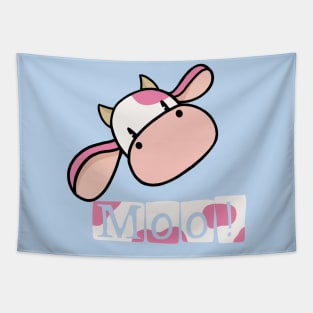 Strawberry cow moo Tapestry