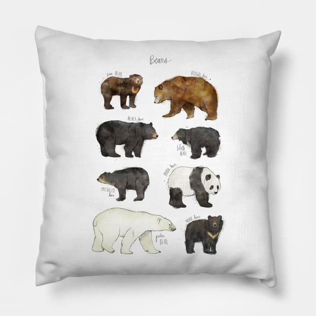 Bears Pillow by Amy Hamilton