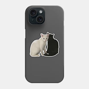 Black and white cat Phone Case