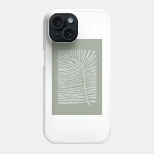 Sage green fern leaf Phone Case