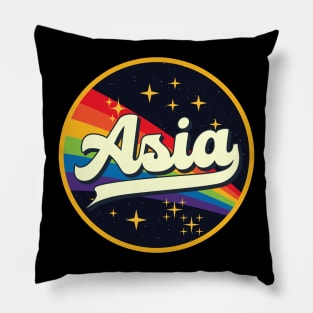 Asia // Rainbow In Space Vintage Style Pillow