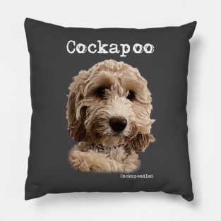 Golden Apricot Cockapoo / Spoodle and Doodle Dog Pillow