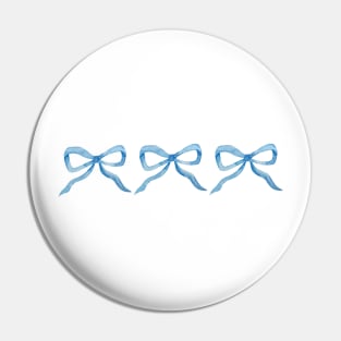 Three Blue Bows Pin